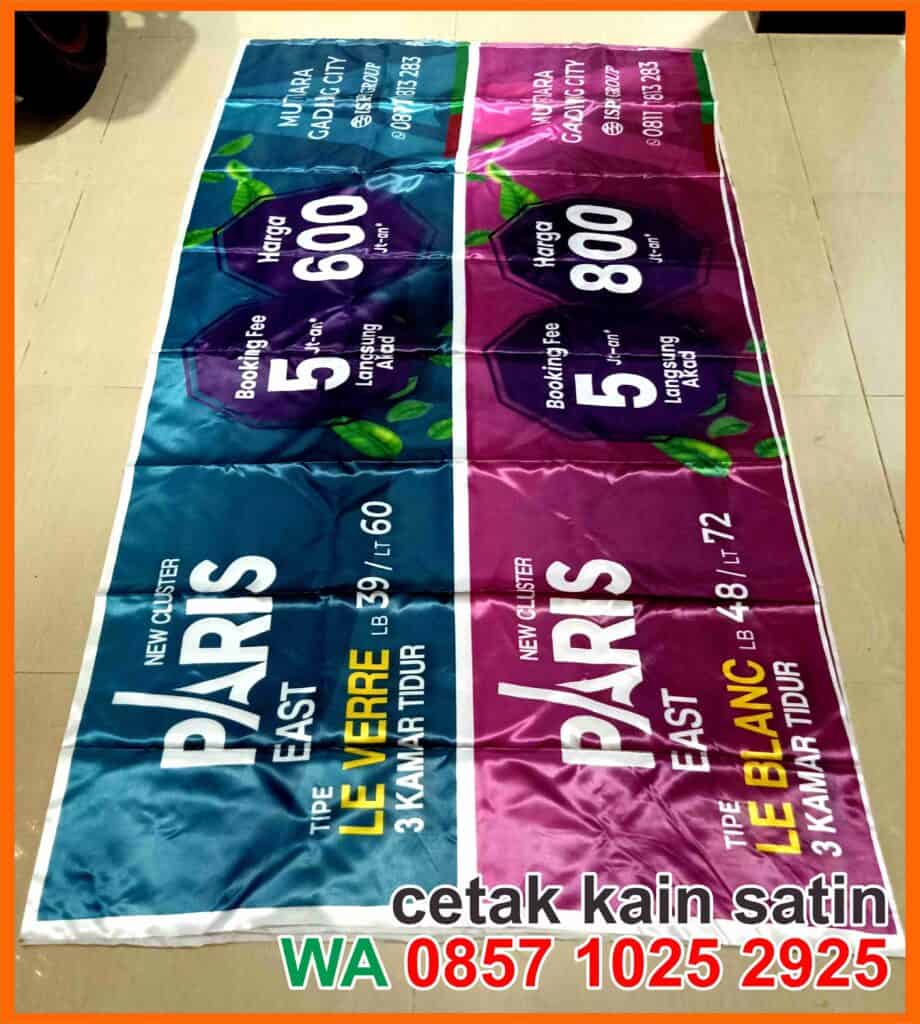 spanduk kain satin